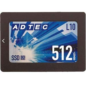 ADTEC L10 512GB SSD 2.5インチ SATA 2台セットです Amazon | アドテック SSD L10シリーズ 3DTLC 2.5インチ SATA 512GB AD